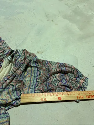 Amanda uprichard Diego Patterned Boho Tiered Dress large thumbnail 4