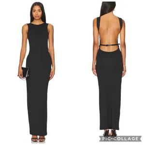 Superdown Trista Black Maxi Dress- Open Back Size Xxs thumbnail 2