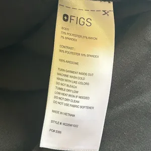 Figs Montex Zipper Scrub Top Black Size Women’s Small thumbnail 15