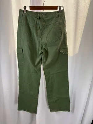 Altard state green cargo wide leg cotton Pants‎ Size Medium EUC thumbnail 4