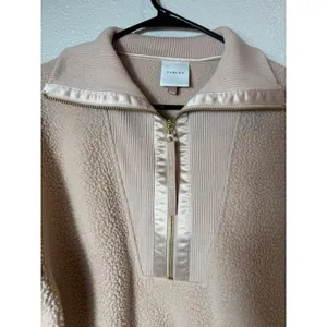 Varley Wallace Half-Zip Fleece‎ Pullover Blush Tan Teddy Sherpa Size Small thumbnail 4