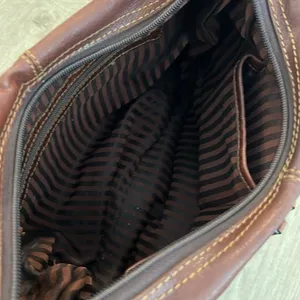 Jack Georges Voyager Uptown Hand Stained Leather Hobo Bag Adjustable Strap. EUC thumbnail 3