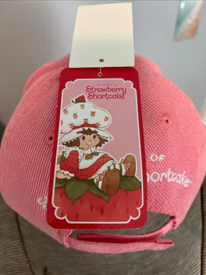 Strawberry Shortcake Pink Corduroy'Berry Cute' Graphic Adjustable Baseball Hat thumbnail 6