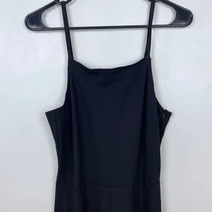 Leith Black Sleeveless Jumpsuit Square‎ Neck Wide Leg Spaghetti Straps Medium thumbnail 3