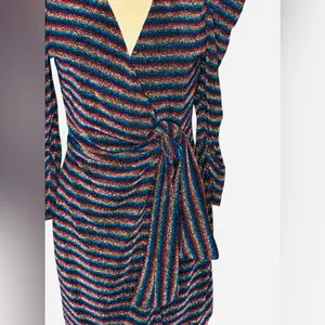 Sugar Lips Sparkle Wrap Special Occasion Dress‎ Women’s Size Medium Multicolored thumbnail 3