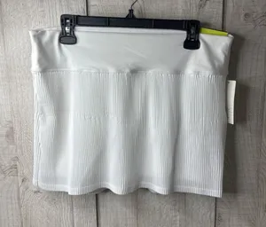 All In Motion Women L White Textured Pleated Skort w/ Inner Shorts Tennis Resort thumbnail 1