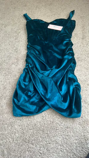 Micas Teal Blue Dress thumbnail 6