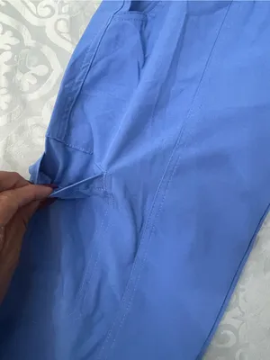 Med Couture Straight-Leg Scrub Pants in Periwinkle thumbnail 4