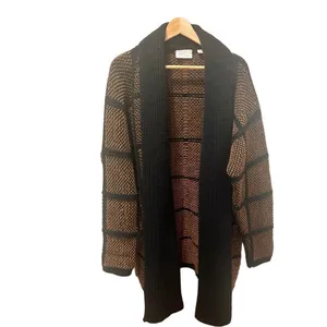 Vintage Ellen Tracy Heavy Knit Scarf Sweater Coat CardiganLarge thumbnail 3
