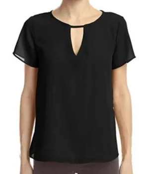 Silva Deep V Georgette Top‎ Black Size XS thumbnail 1