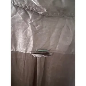 AllSaints Brown Silk Blend Button Down Blouse Smocked Cuff Top US 2 thumbnail 6