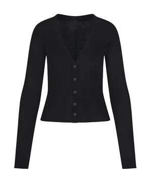 New Skims Featherweight Cashmere Cardigan Onyx Large New with tags thumbnail 1