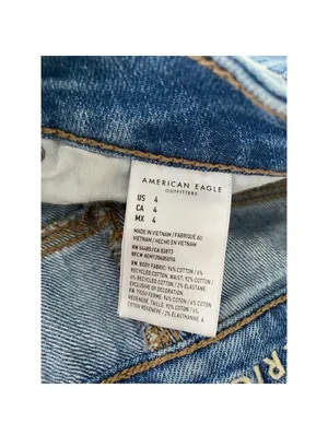 American Eagle Floral Jean Shorts Embroidered thumbnail 6