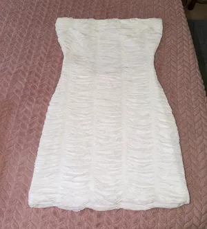 Windsor White Mesh Strapless Bodycon Cutout Back Mini Dress thumbnail 3