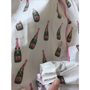 Toss Designs Champagne Bubbly Nightshirt Womens Size‎ S/M White Cotton Pajamas thumbnail 7