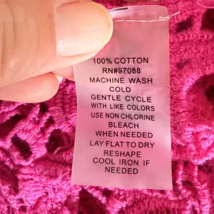 Delia's Crochet Tank Top Large Hot Pink Floral Open Knit Sleeveless Boho thumbnail 7