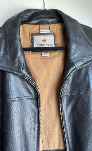 Vintage Genuine leather Jacket Black Size XL thumbnail 5