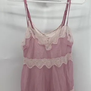 Victoria’s Secret lace tiered pink adjustable straps lined nighty Cottagecore S thumbnail 3