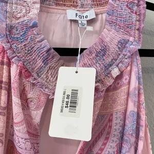 NWT Fate‎ Pink Patchwork Dress Large Boho Chic Paisley Drop Waist Garden Summer thumbnail 3
