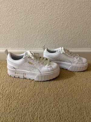 Puma Mayze Platform Sneakers in white thumbnail 3