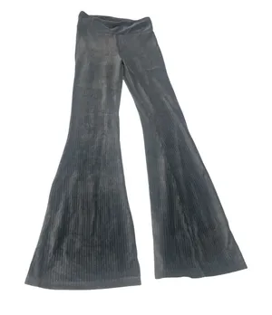 No Boundaries Womens Small 3-5 Ribbed Flare Pants Charcoal Black Y2K Bell Bottom thumbnail 1