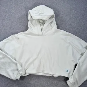 Savage Fenty Cropped Hoodie Sweatshirt Womens Large Light Green Cozy Lounge thumbnail 1