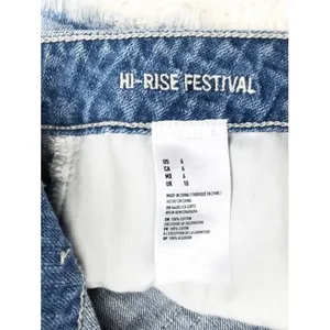 American Eagle High Rise Festival Cutoff Jean Shorts Painted Design Size 6‎ thumbnail 7