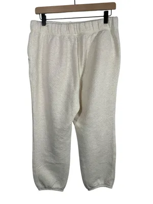 OFFLINE by Aerie Coffee Run‎ Jogger Womens M Cream Textured Sweatpants thumbnail 4