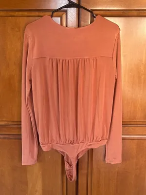 Free People Turnt Surplice Bodysuit | Copper thumbnail 3