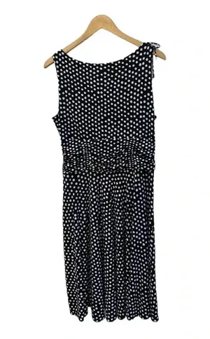 Scarlet Size 12 Black and White Polka Dot Sleeveless Fit And Flare Casual Dress‌ thumbnail 2