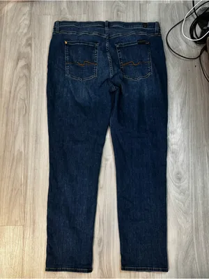 7 for all mankind Women's High-Rise Crop Skinny Jeans Dark wash plus size 32 thumbnail 5