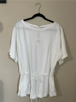 Free People Free Est Monet Romper Size XS White Relaxed Oversized T Shirt Boho thumbnail 5