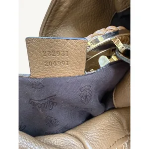Gucci G Wave Large Hobo Bag Brown Pebbled Leather Rare Crocodile Trim 232931 thumbnail 14