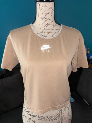 🎉4 for $20 Nike Women's Air Dri-FIT Mesh Short Sleeve Running Crop Top, XS thumbnail 1