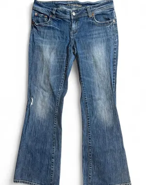 American Eagle Y2K Bootcut Jeans Women 14 Regular Low Rise Stretch thumbnail 1
