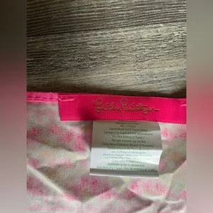 Lilly Pulitzer Pink and White Scarf thumbnail 6