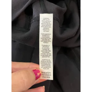 Alo Yoga Moto High Waisted Leggings Black XS Faux Leather Ribbed Panel thumbnail 8