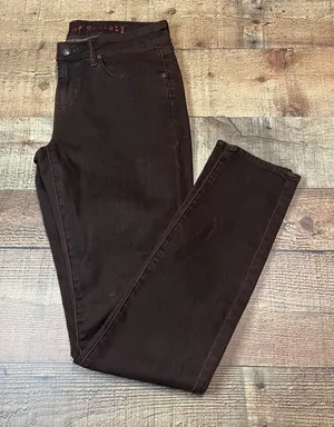 Articles of Society Chocolate Brown Denim Mya Skinny Jeans Sz 26 Fall Season thumbnail 1