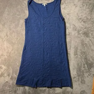 Horny Toad Samba Wave Tank Dress Medium Blue Organic Cotton Tencel Sleeveless #1 thumbnail 2