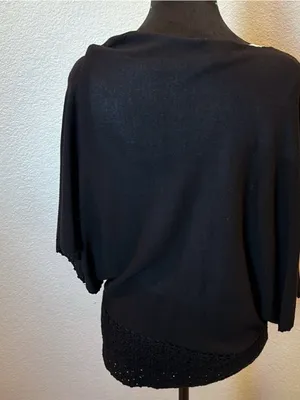 Vintage Ann Taylor cotton and crochet bottom sweater thumbnail 7