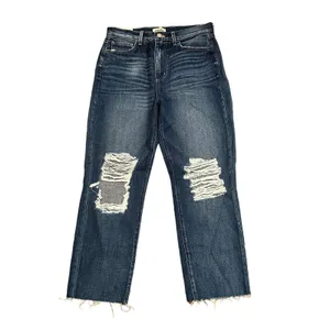 NEW L'Agence Adele Slim Straight Jeans Newberry Distressed Crop thumbnail 3