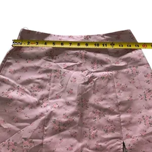 Altar'd State Skirt M Pink Ditzy Floral Slit Mini Satin Coquette Cottagecore thumbnail 5