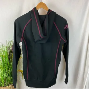 Harley Davidson Marion IL Black & Pink Zip Up Hoodie Jacket M thumbnail 2