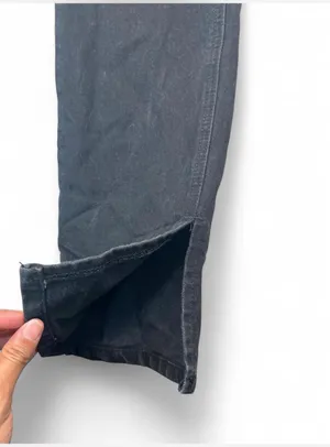 Zara black denim jeans with a distressed look, size 4 #distressed #denim thumbnail 3