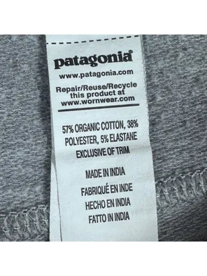 Patagonia Organic Cotton Gray Jogger Sweatpants XL Made In India thumbnail 6