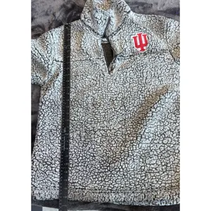 BoxerCraft Indiana Hoosiers Sherpa Fleece Quarter Zip Pullover Sweatshirt Med thumbnail 8