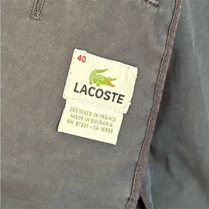 LACOSTE Navy Blue Cropped Waxed Canvas Trench Coat Utility Jacket Sz 40 thumbnail 7
