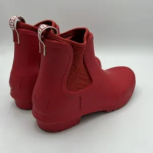 ✨UGG Red Rainboots Size‎ 6 Chevonne Ankle Rain Booties B22B thumbnail 6