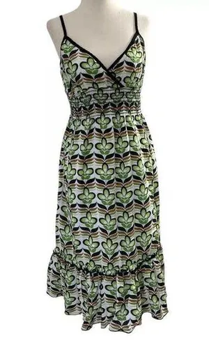 Bisou Bisou Women Size 8 Sundress Adjustable Strap Green | 13-420 thumbnail 1