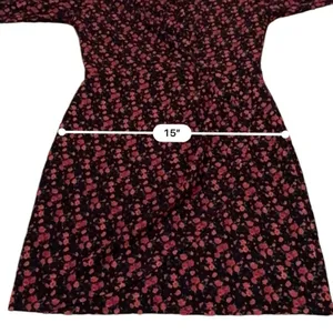 RTR Black Halo Briar Long‎ Sleeve Black & Red Rose Floral Print Mini Dress Sz 6 thumbnail 15
